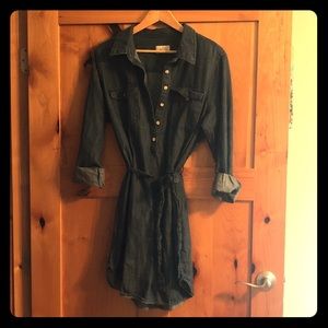 Button down denim dress size XL